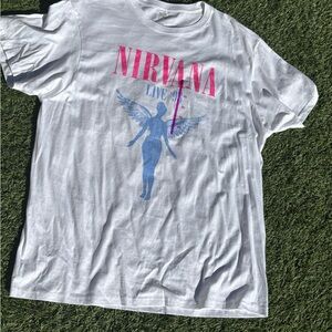 NIRVANA White Smiley Tee
